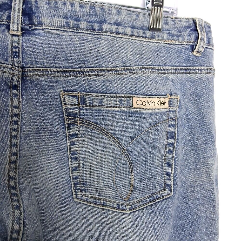 Calvin Klein Ultimate Skinny Denim Capris Jeans Cropped Pants Zip Womens 32 / 14 - Picture 6 of 9
